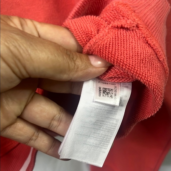 adidas Coral Red Crew Neck Sweater - Picture 6 of 8